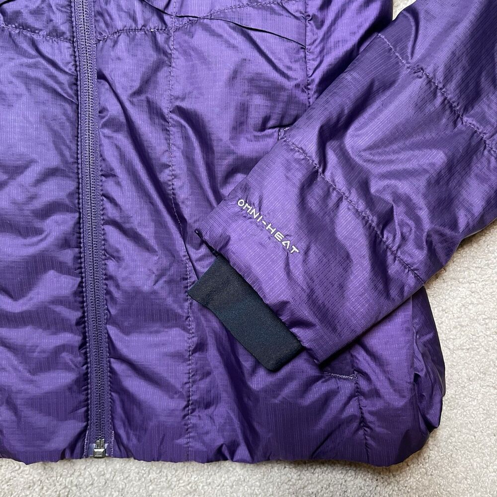 Columbia Womens Omni Heat Puffer Jacket Medium Full Zip Fleece Neck Thermal Coat - Picture 5 of 11